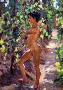 Study for Boys picking grapes at Capri